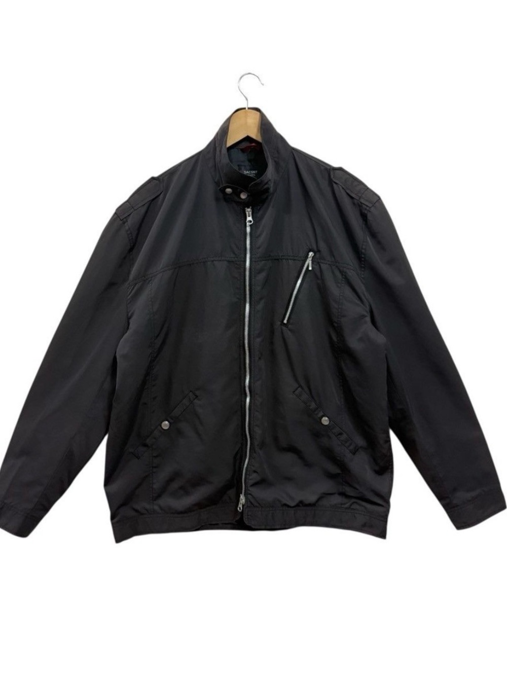 Yohji Yamamoto Sacsny Ysaccs Jacket Sunfaded Moto standing collar